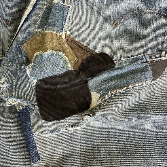 VTG 70s Mens Levi's 505-0217 Blue Jeans 32x34 Single Stitch #5 Btn Talon Repairs - Picture 5 of 16